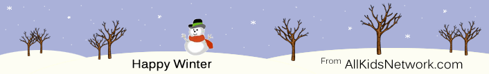 winter crafts and worksheets from allkidsnetwork.com