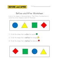 Before and After Worksheets | All Kids Network