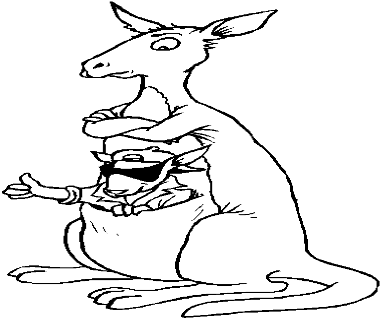 Animals Coloring Page - kangaroo | All Kids Network