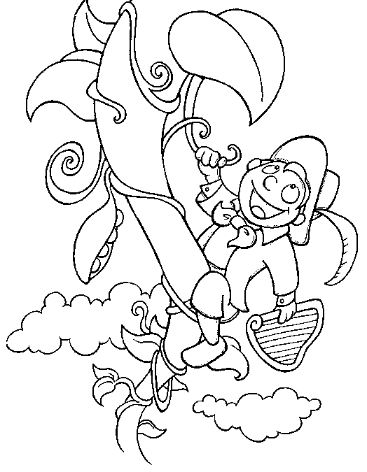 jack and the beanstalk coloring pages - photo #5