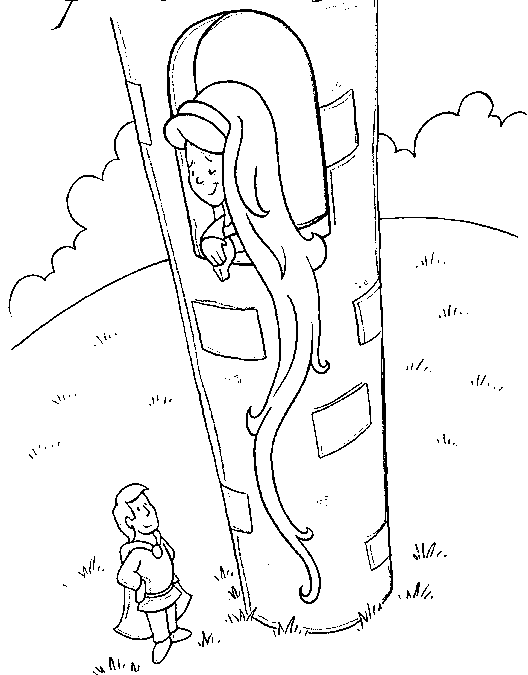 rapunzel coloring pages fairy tale - photo #2
