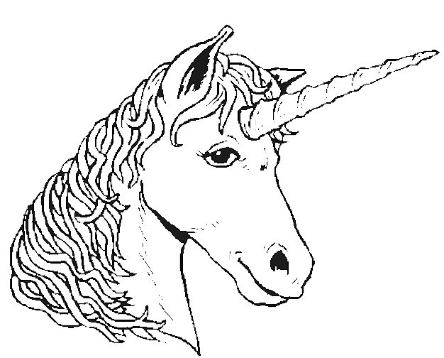 Unicorn Head Coloring Pages