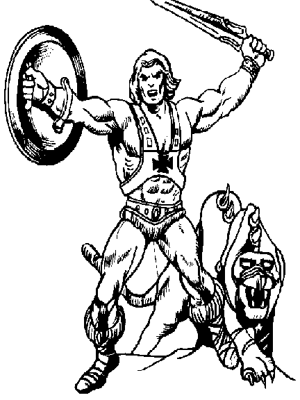 He Man Coloring Page - he man with sword | All Kids Network