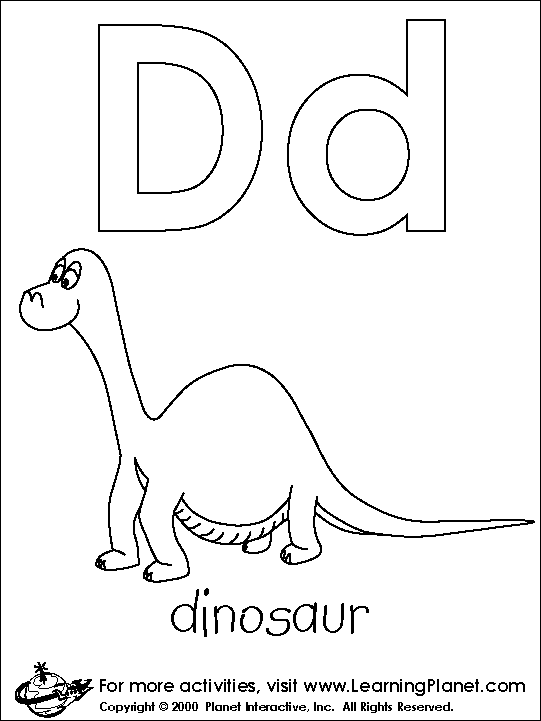 Letters Coloring Page  coloring letters d  All Kids Network