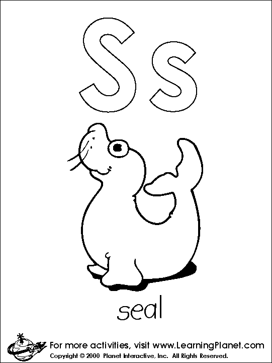 letter s colourletter s s Colouring Pages