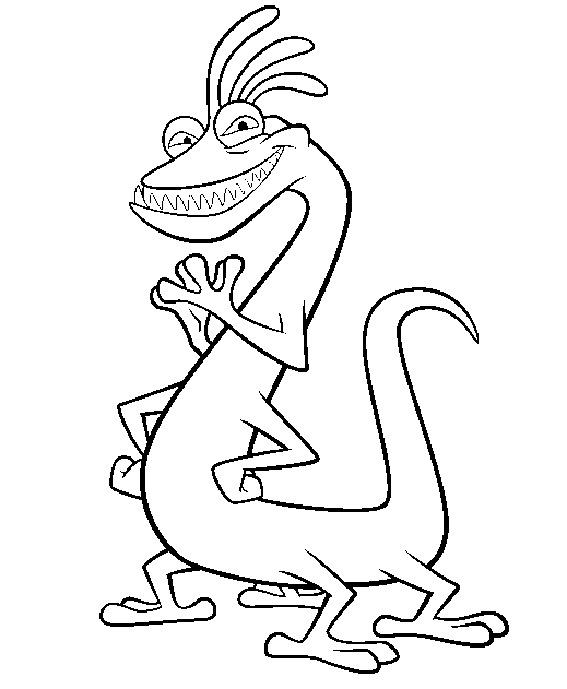 randall from monsters inc coloring pages - photo #1