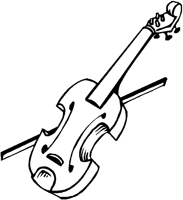 Musical Instruments Coloring Page - violin coloring page | All Kids Network