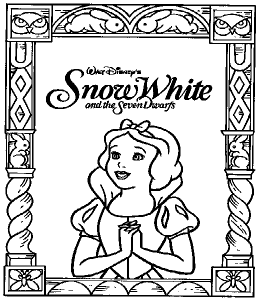 Disney Coloring Pages Snow White title=