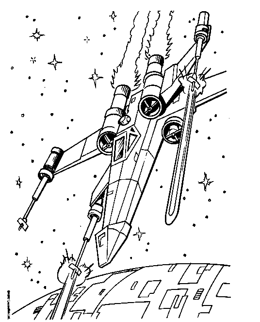 x wing starfighter coloring pages - photo #6