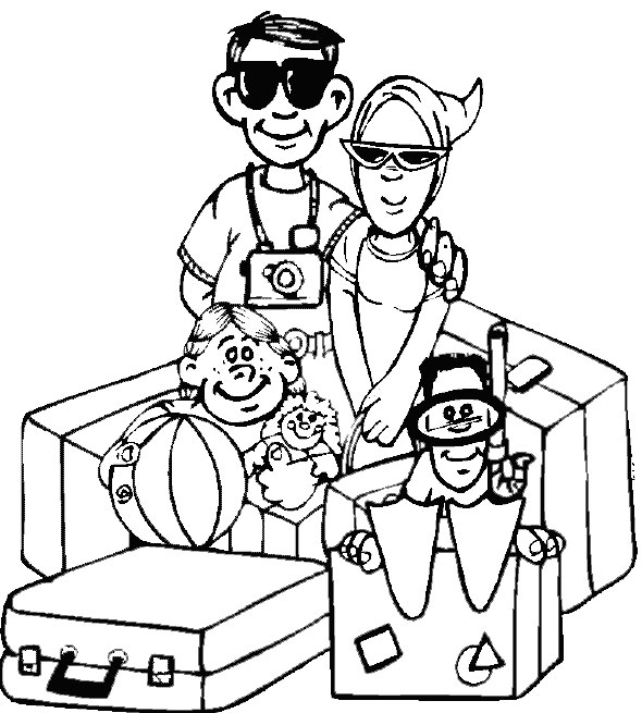 vacation coloring pages - photo #2