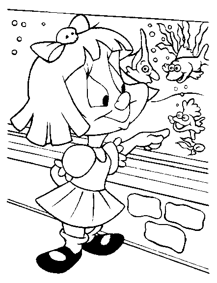Tiny Toons Coloring Page Print Tiny Toons Pictures To Color At 