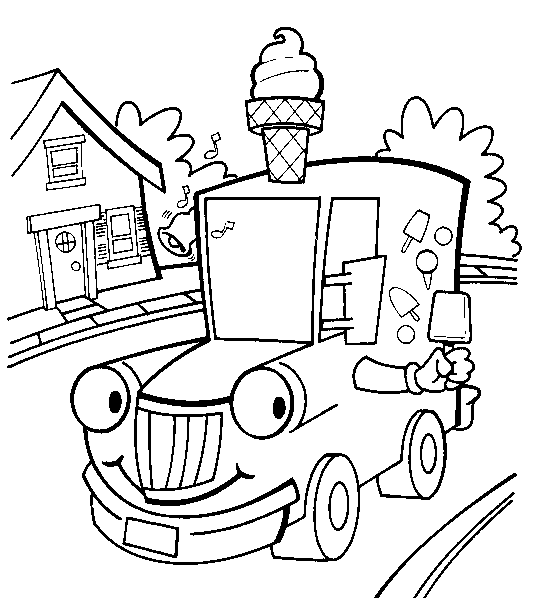 ice cream truck coloring pages - photo #10