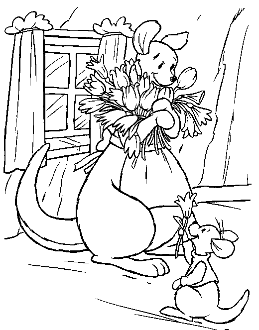 kanga winnie the pooh coloring pages - photo #12