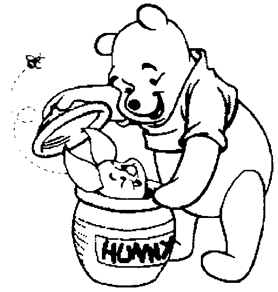 Pooh Honey Pot Coloring Coloring Pages 