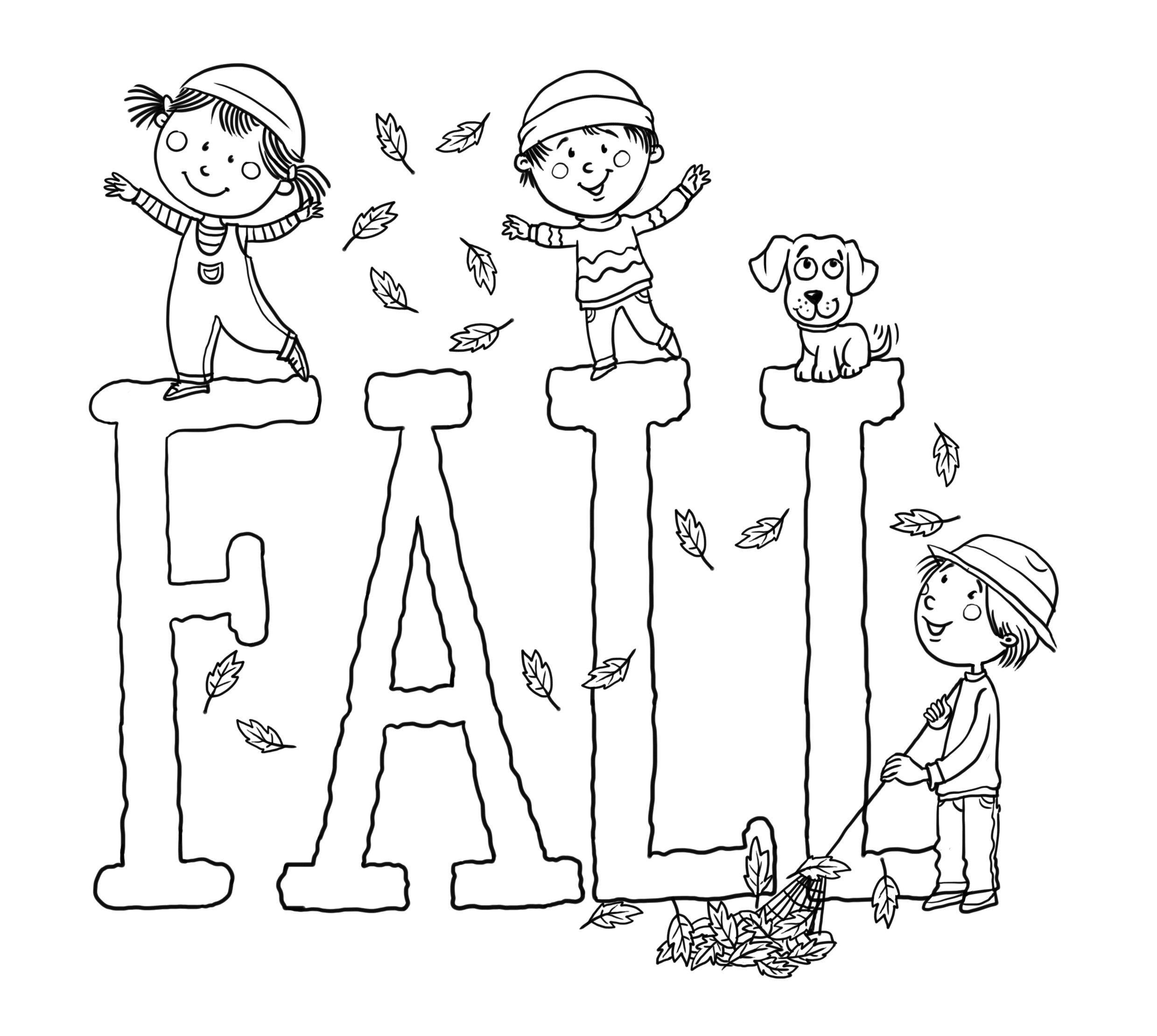fall Coloring Page - Print fall pictures to color at AllKidsNetwork.com