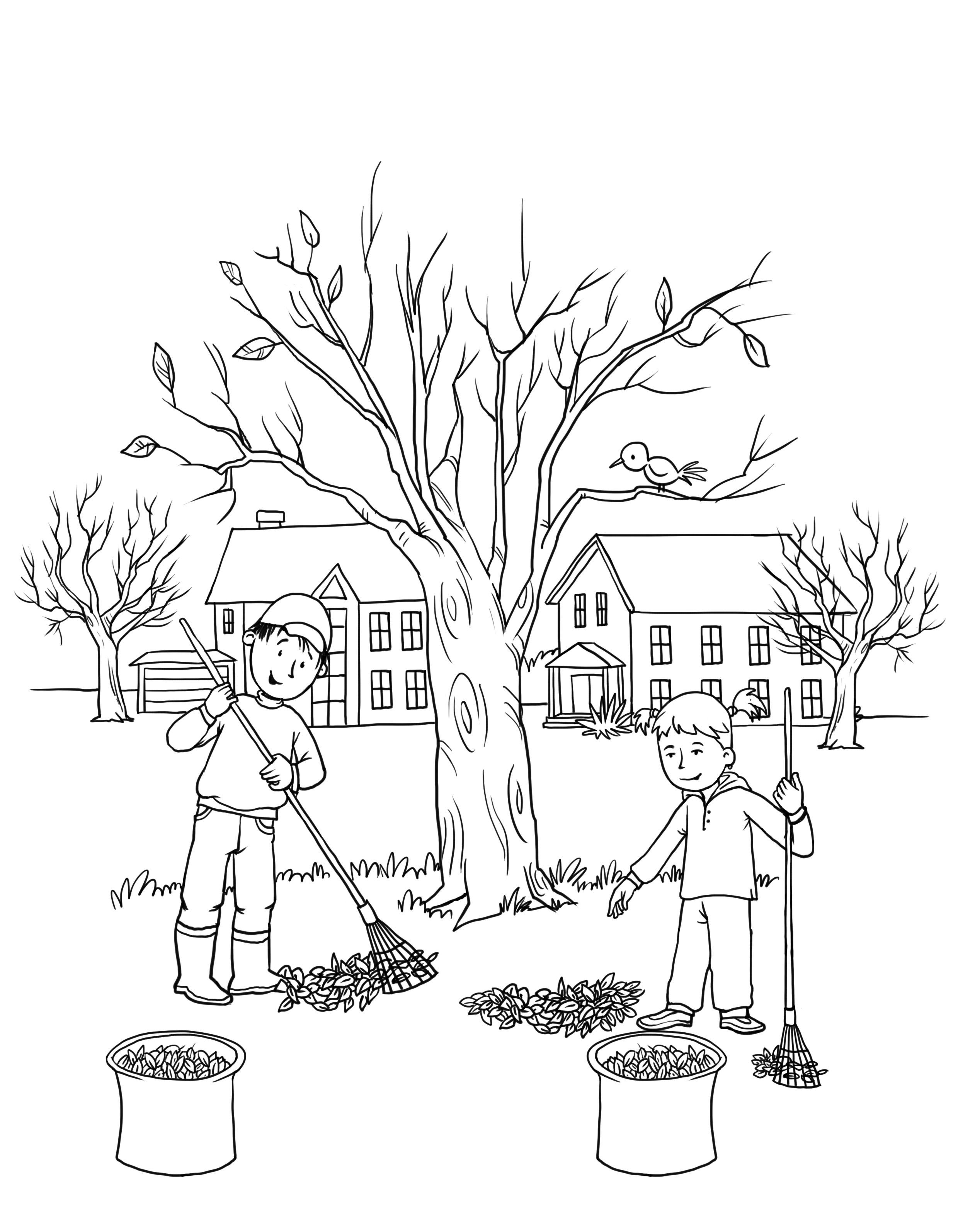 Rake Coloring Pages