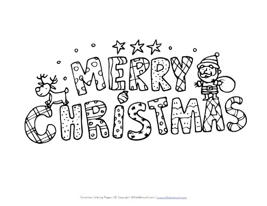 merry christmas coloring pages printable - photo #20
