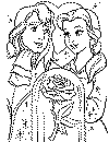 view beauty and the beast coloring page