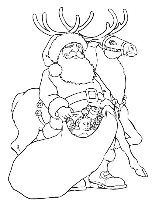 santa claus drawing pages. GIF · view santa 