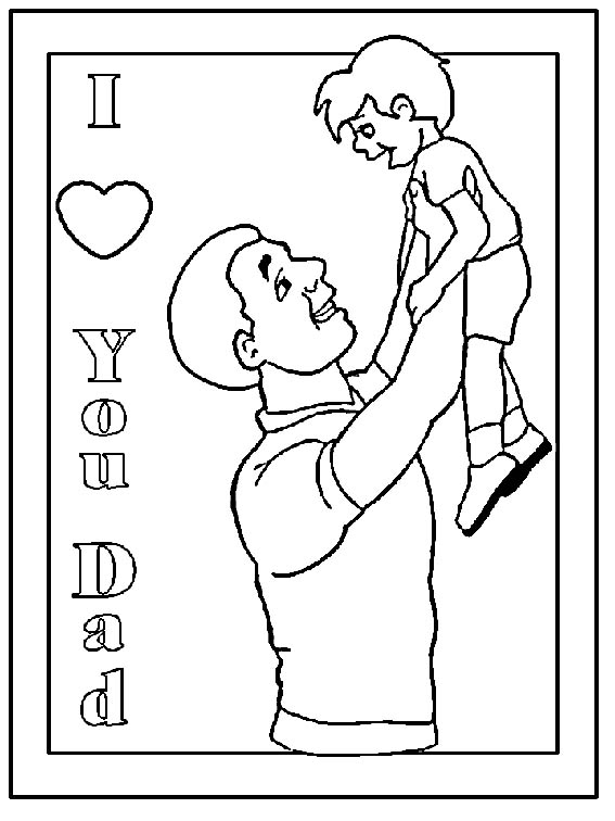 Father's Day Coloring Page Father's Day Coloring Page