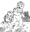 view franklin the turtle with bear