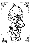 view precious moments boy with teddy bear