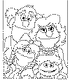view coloring sesame street family