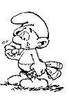 view smurf coloring page