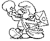 view smurf delivering mail