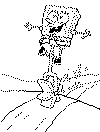 view spongebob riding unicycle