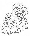view spring worm and flowers.GIF