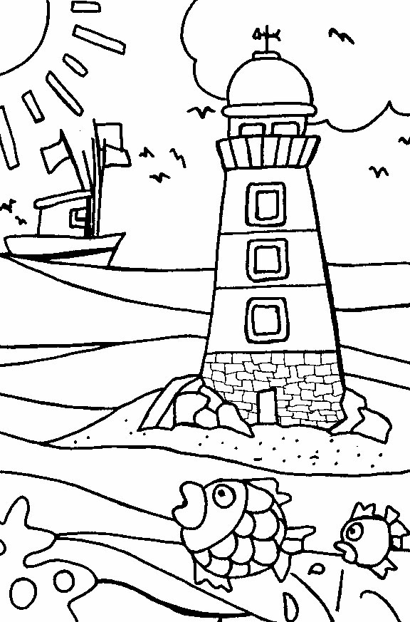 michigan lighthouse coloring pages - photo #30