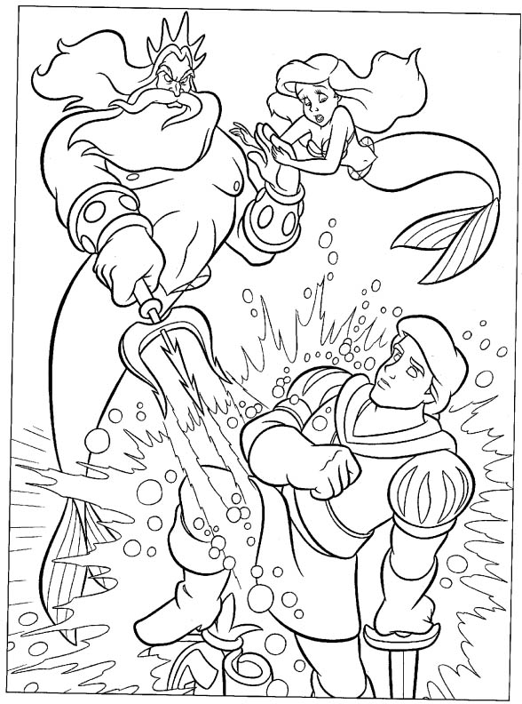 a little mermaid coloring pages - photo #49