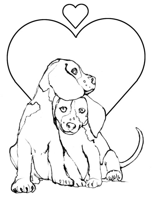 coloring pages puppies