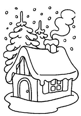 House Coloring Pages on Winter Coloring Pages   Print Winter Pictures To Color At