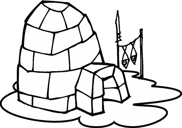 igloo coloring pages for kids - photo #19