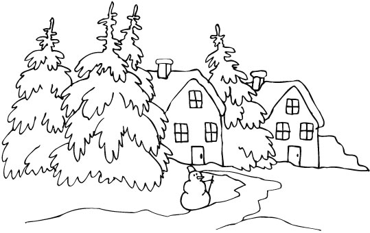 Winter Coloring Page - Print Winter pictures to color at AllKidsNetwork.com
