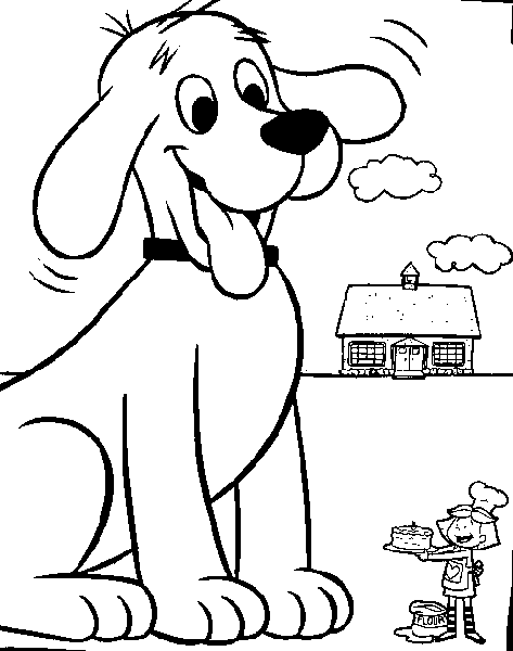 valentine day coloring pages clifford - photo #13