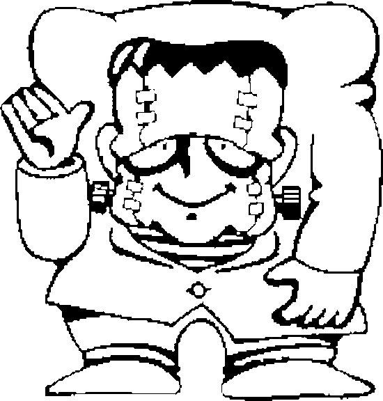 Halloween Coloring Page - frankenstein | All Kids Network
