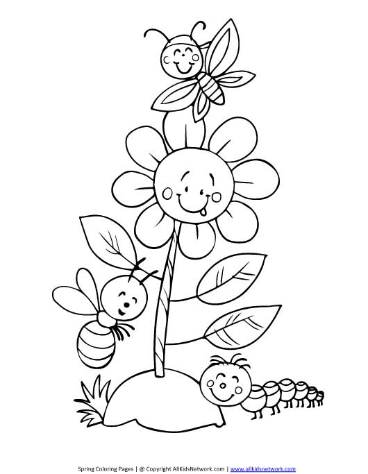 spring insects coloring pages - photo #10