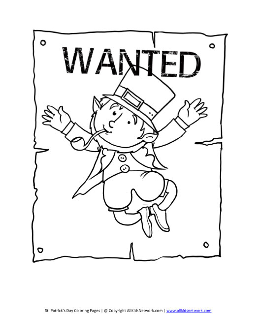 wanted poster coloring pages - photo #26