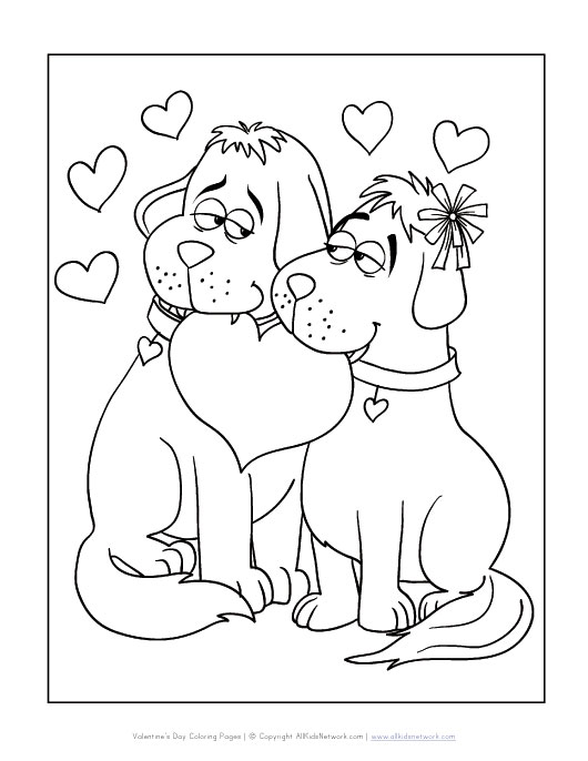 valentine dog coloring pages - photo #24