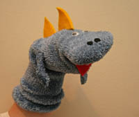 Dinosaur Sock Puppet 1