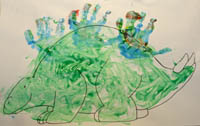 Handprint Dinosaur Craft