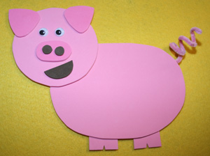 kids pig craft