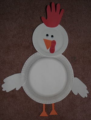 handprint chicken craft