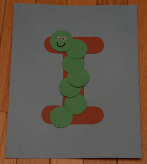 Letter I Inch Worm Craft | All Kids Network
