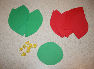 paper poinsettia craft supplies