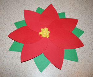 paper poinsettia craft