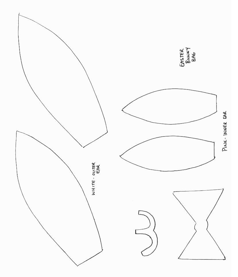 Printable Paper Bag Bunny Template